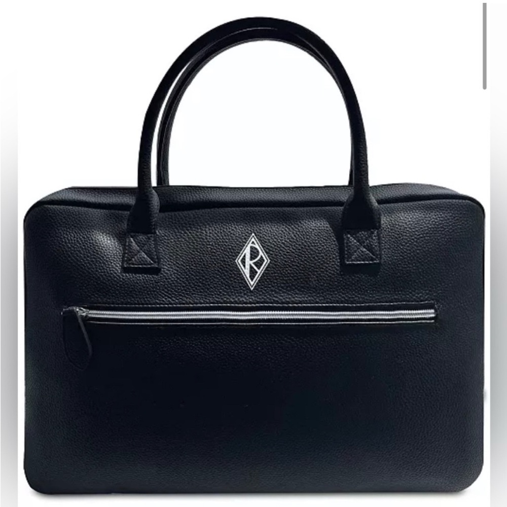 Black Leather Men's Messenger bag